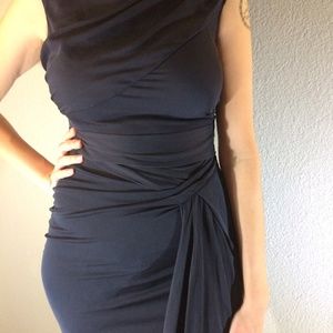 DVF Black Asymmetrical Dress